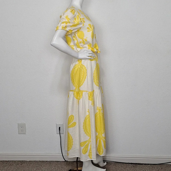 Cupcakes & Cashmere Coquette "NEW" Bohemian Linen Blend Cottagecore Skirt Set L - Picture 7 of 10